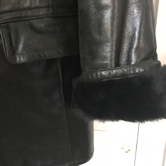 Mens 3/4 length designer leather coat - Picture 3 of 5